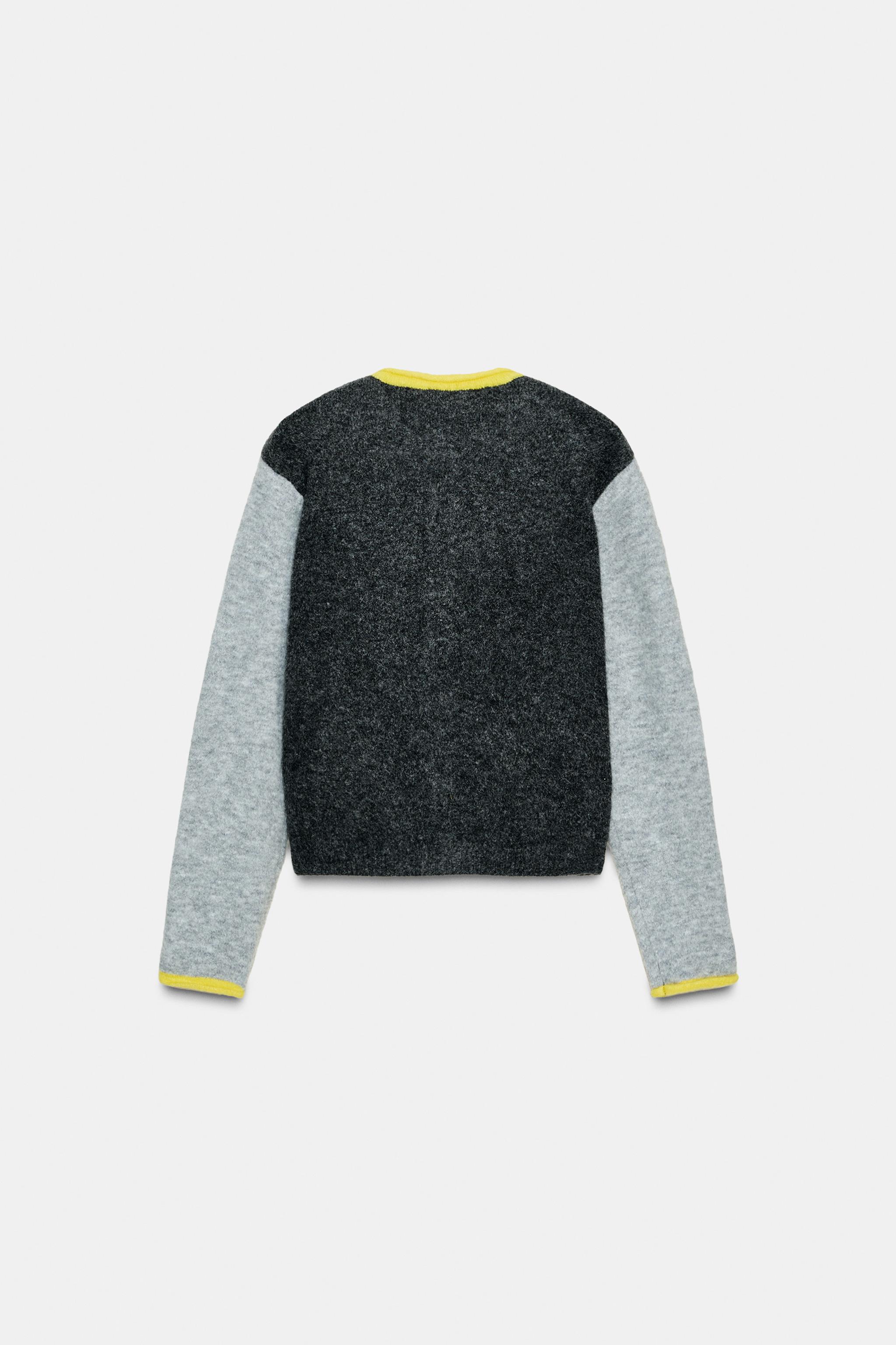 COLOR BLOCK CARDIGAN